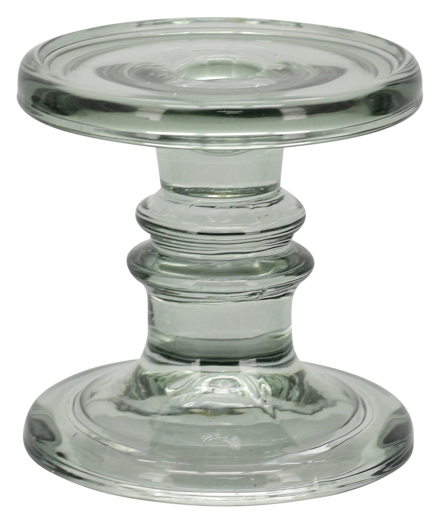 Glas Kerzenleuchter Kerzenständer Ø11cm H11cm grün