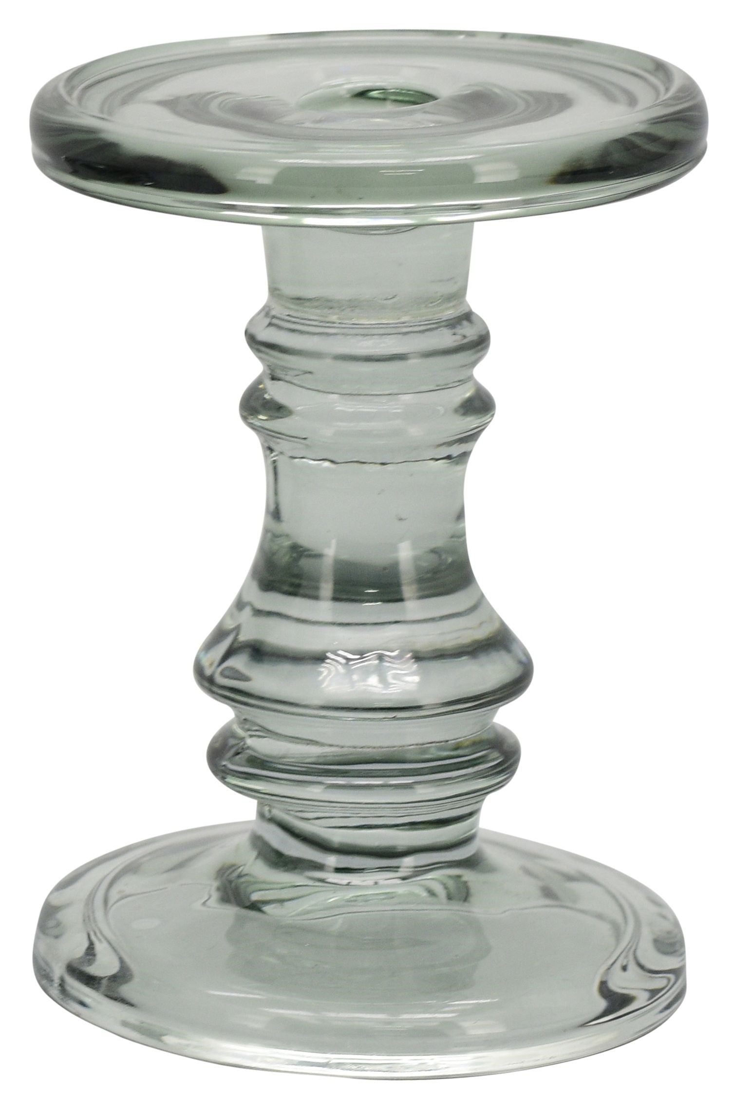 Glas Kerzenleuchter Kerzenständer Ø11cm H15cm grün