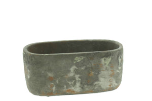 Jardiniere Zement MOOLA Topf terra/grün Ø 25,5 x 14,5 cm