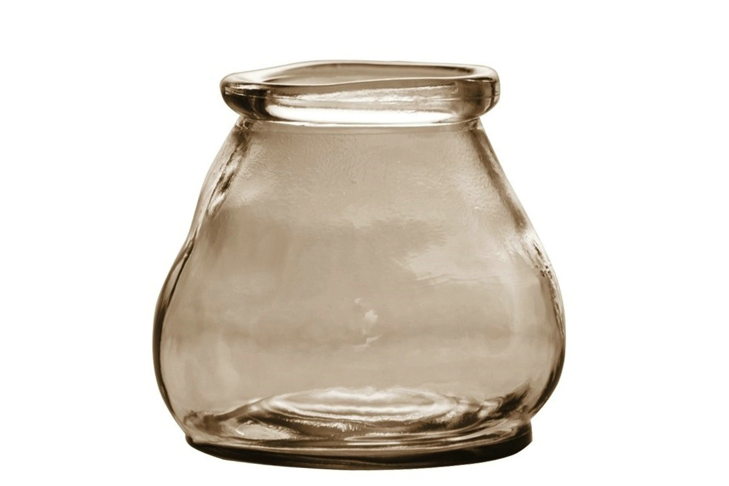 Vase Glas braun "HURRICANE" Ø15cm H15cm