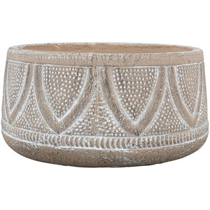 Pflanzschale Zement Schale Valo Ø18cm H9cm beige/natur
