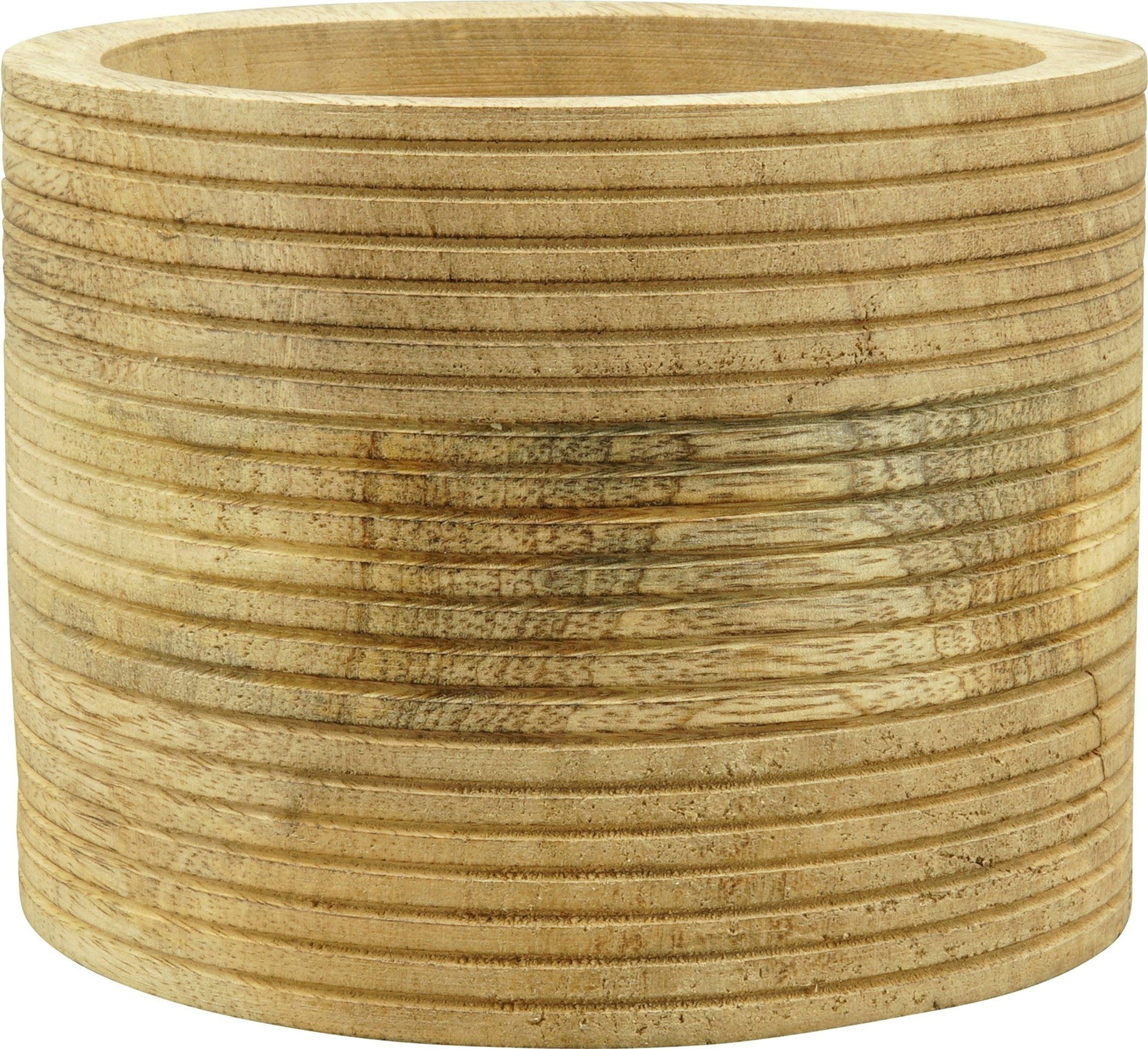 Übertopf Holz "DOST" natur Blumentopf Ø15cm H11,5cm