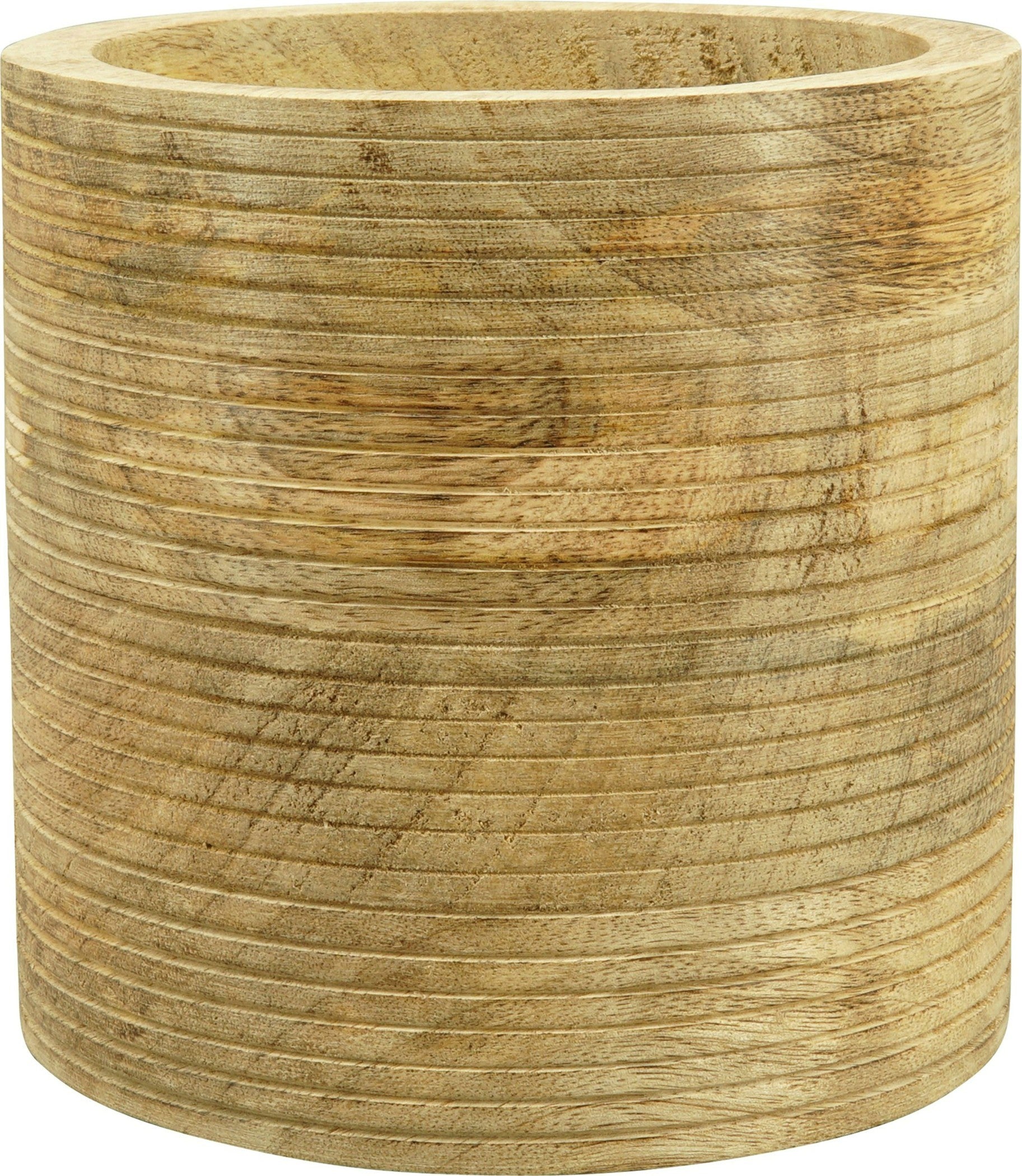 Übertopf Holz "DOST" natur Blumentopf Ø15cm H14,5cm