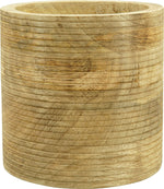 Lade das Bild in den Galerie-Viewer, Übertopf Holz "DOST" natur Blumentopf Ø15cm H14,5cm
