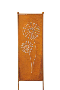 Stele Metall "Pusteblume" Sichtschutz Edelrost in 3 Größen wählbar