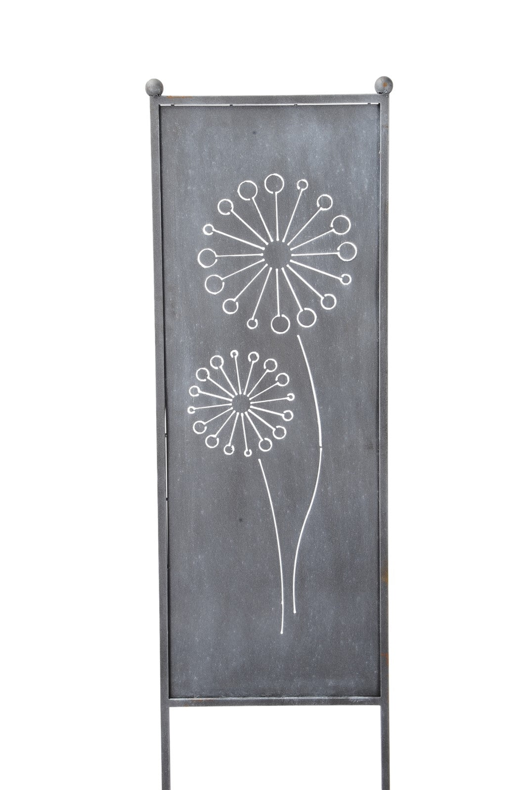 Stele Pusteblume grau Metall in 3 Größen