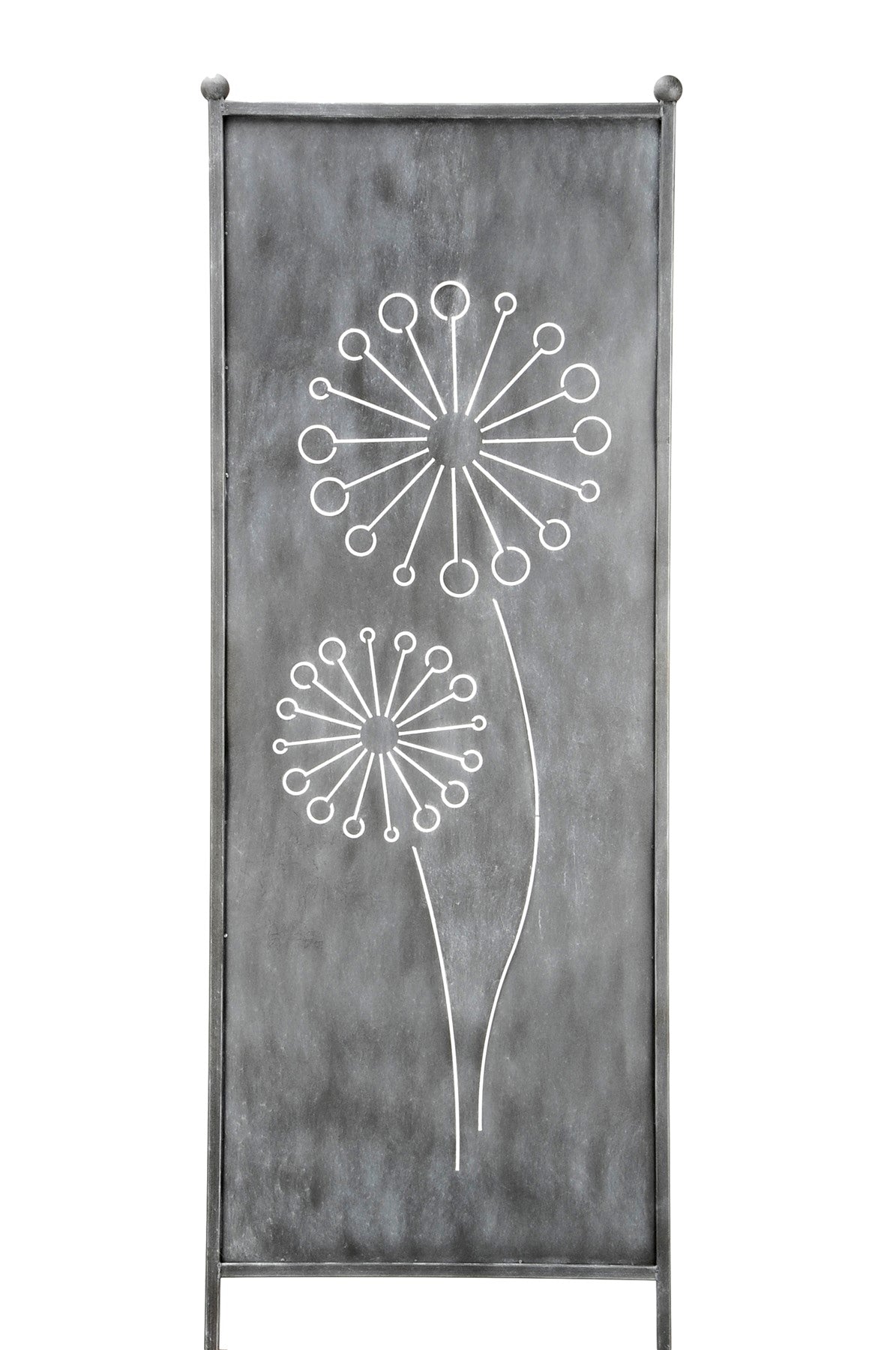 Stele Pusteblume grau Metall in 3 Größen