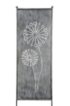Stele Pusteblume grau Metall in 3 Größen