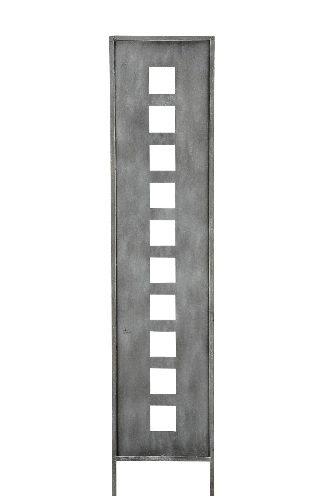 Stele mit Quadraten grau Metall 2 Größen wählbar