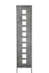 Stele mit Quadraten grau Metall 2 Größen wählbar