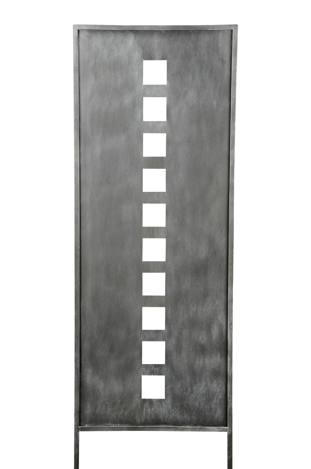Stele mit Quadraten grau Metall 2 Größen wählbar