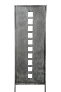 Stele mit Quadraten grau Metall 2 Größen wählbar