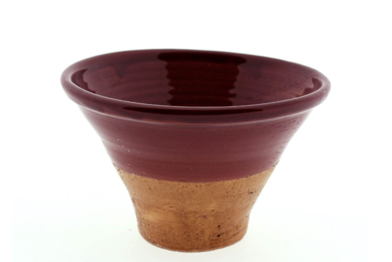Übertopf Harztopf natur/ bordo Keramik Ø15,5 cm