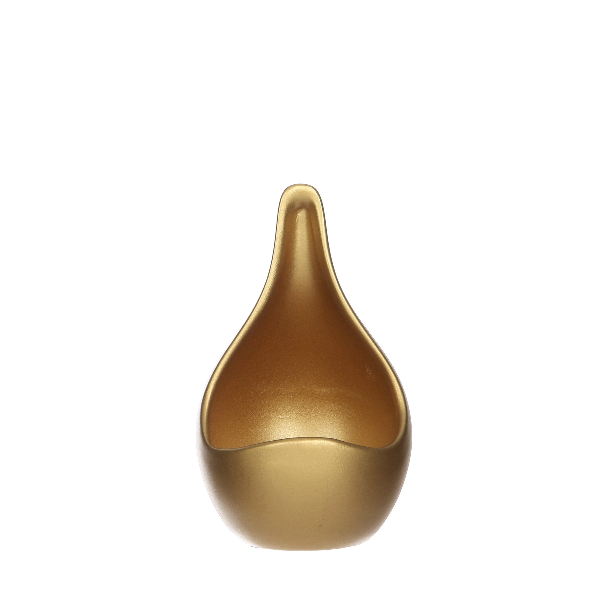 Pflanzschale TROPFEN gold Keramik 3 Größen Ø9cm+12cm+14cm