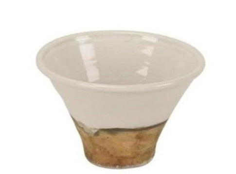 2x Übertopf Harztopf natur/ creme Keramik Ø15,5 cm