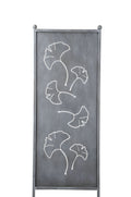 Stele mit Ginkgo Blättern grau H165 x B52 cm + H205cm x B66cm Garten 2Größen wählbar