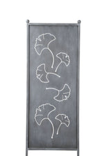 Lade das Bild in den Galerie-Viewer, Stele mit Ginkgo Blättern grau H165 x B52 cm + H205cm x B66cm Garten 2Größen wählbar
