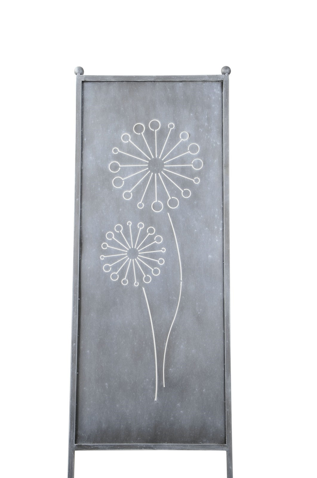 Stele Pusteblume grau Metall in 3 Größen