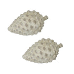 Lade das Bild in den Galerie-Viewer, Zapfen Zement 2erSet creme klein Herbstdeko H6 cm
