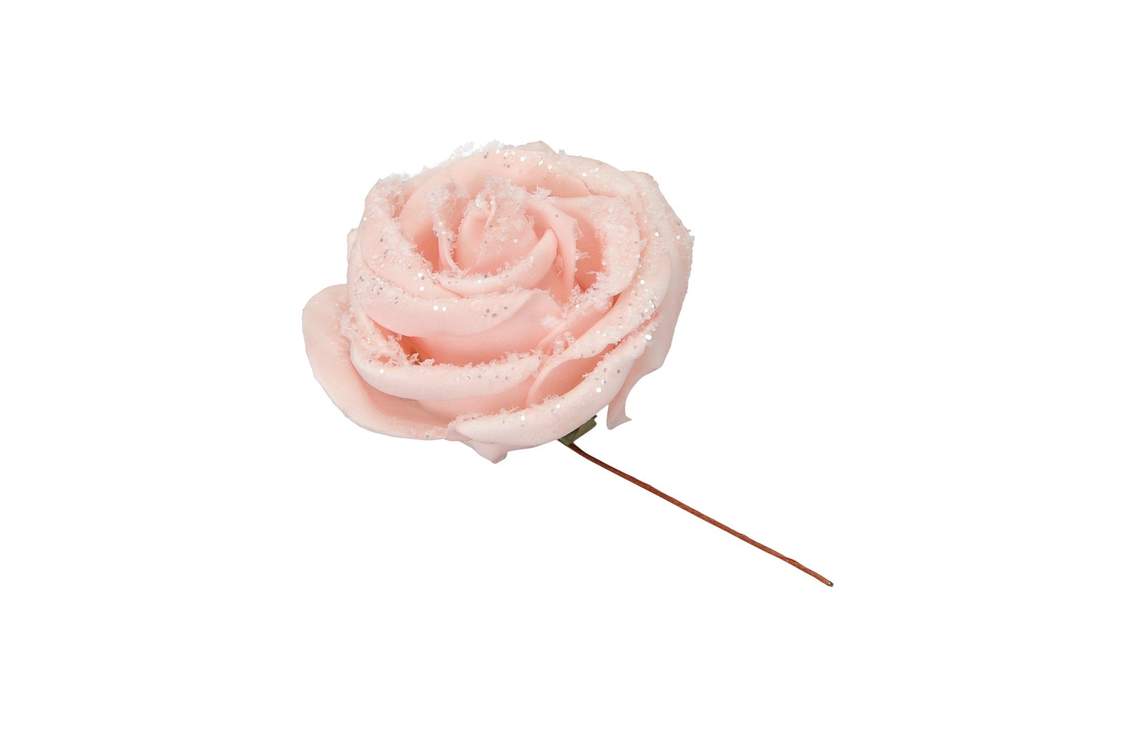 Rose am Draht rosa Box/24 Schaumrose Ø5cm