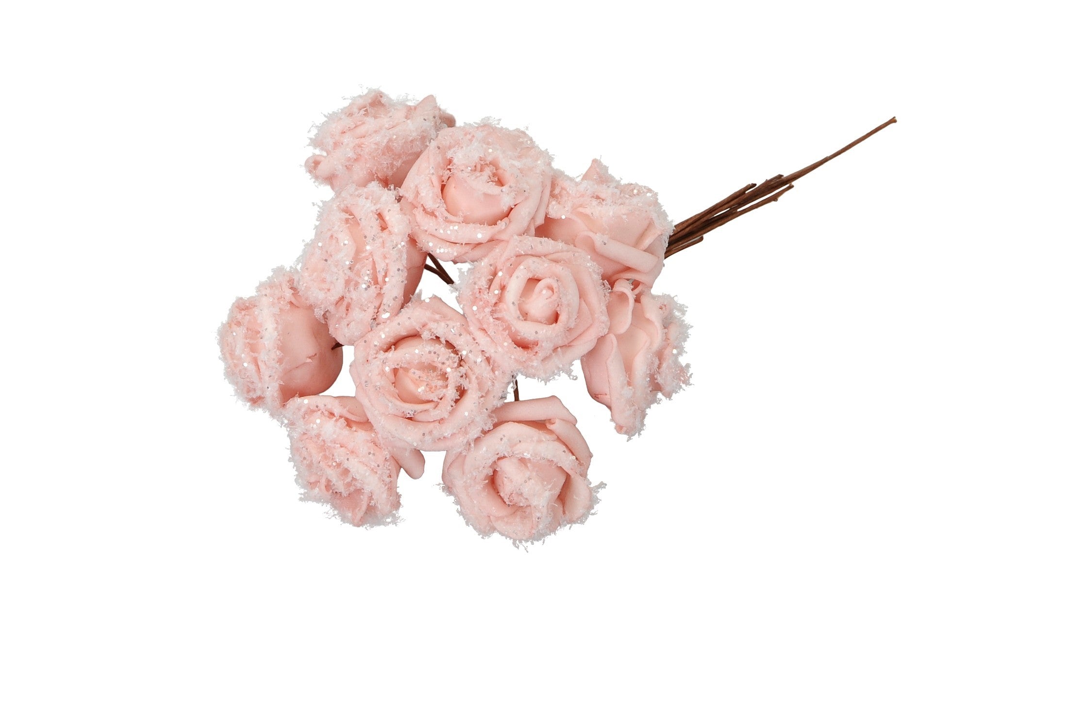 Rosenbund 10er rosa Box/12 Bund Schaumrose Ø2,5cm