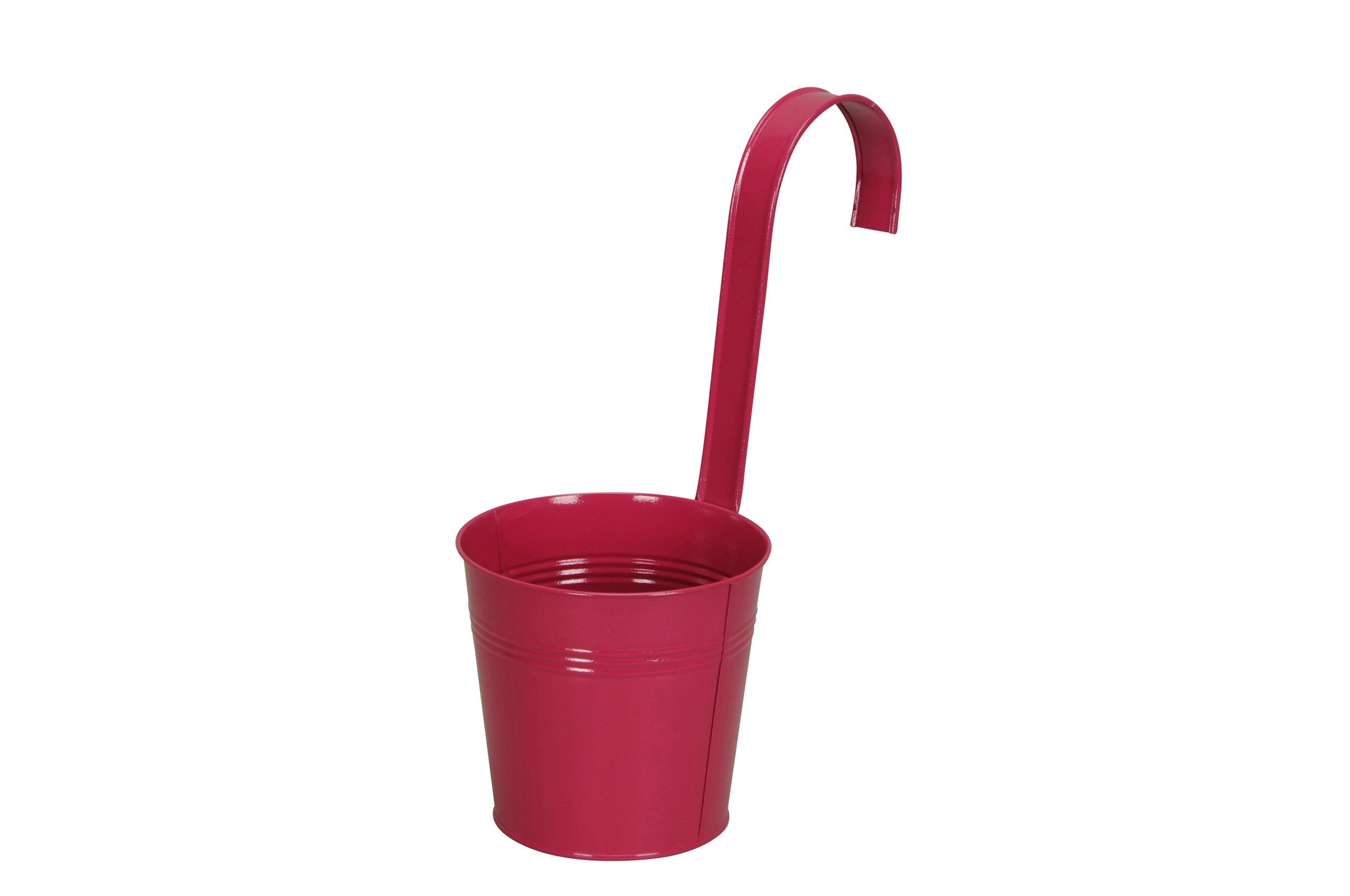 Hängetopf Metall pink Balkontopf mit Haken Ø15cm H14cm