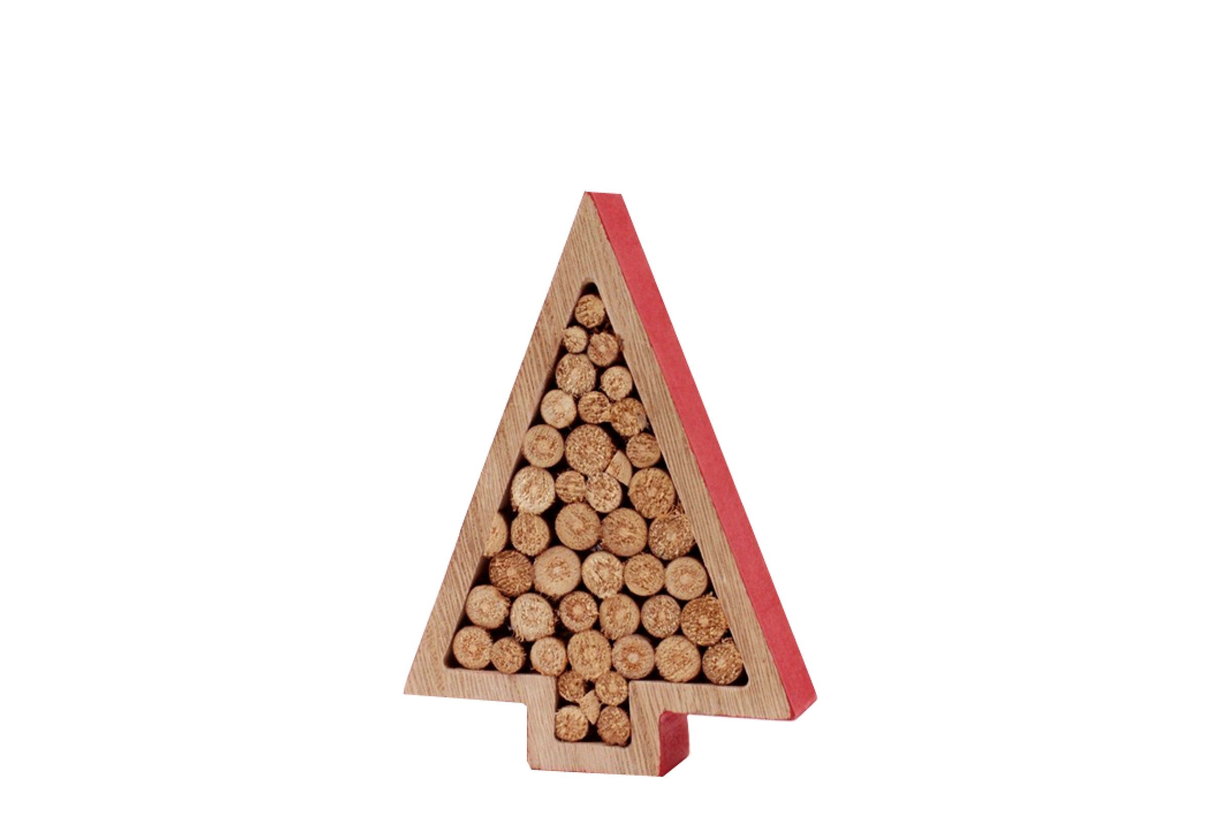 Tanne Holz rot/natur stehend H12 cm Box/3
