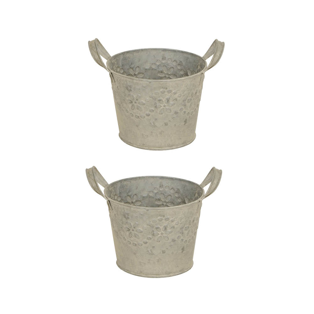 Topf Blume Vintage 2erSet Blumentopf mit Henkel 3Größen