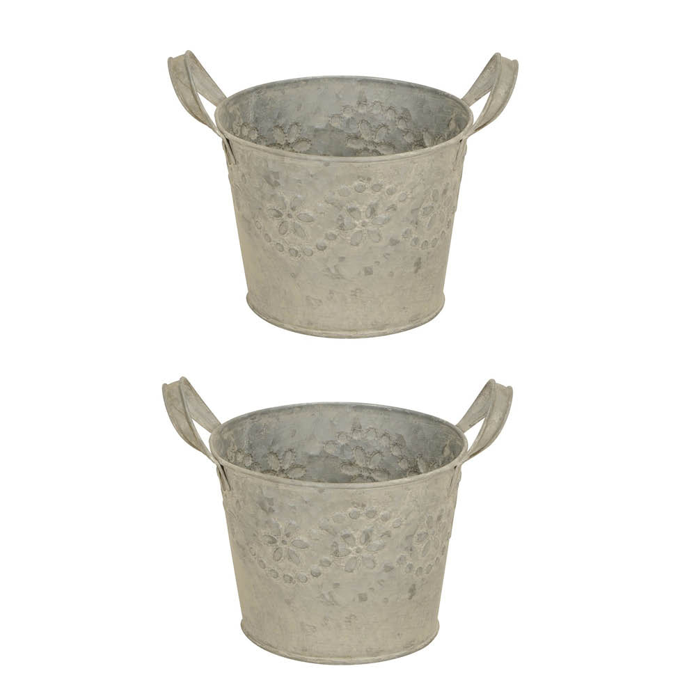 Topf Blume Vintage 2erSet Blumentopf mit Henkel 3Größen