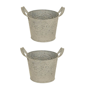 Topf Blume Vintage 2erSet Blumentopf mit Henkel 3Größen