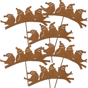Gartenstecker Vogelschaar 6Stück rost H33 cm