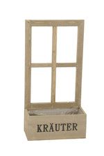 Lade das Bild in den Galerie-Viewer, Holz Kräuterkasten Pflanzkasten natur Fenster 29x15cm H57cm
