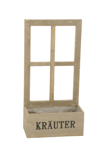 Holz Kräuterkasten Pflanzkasten natur Fenster 29x15cm H57cm