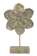 Lade das Bild in den Galerie-Viewer, Blume auf Fuß Zement grau/braun Skulptur 2Größen
