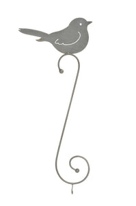 Meisenknödelhalter Haken Vogel 24x2cm H60cm Metall grau Fettringhalter Futterstelle 24x2cm H60cm