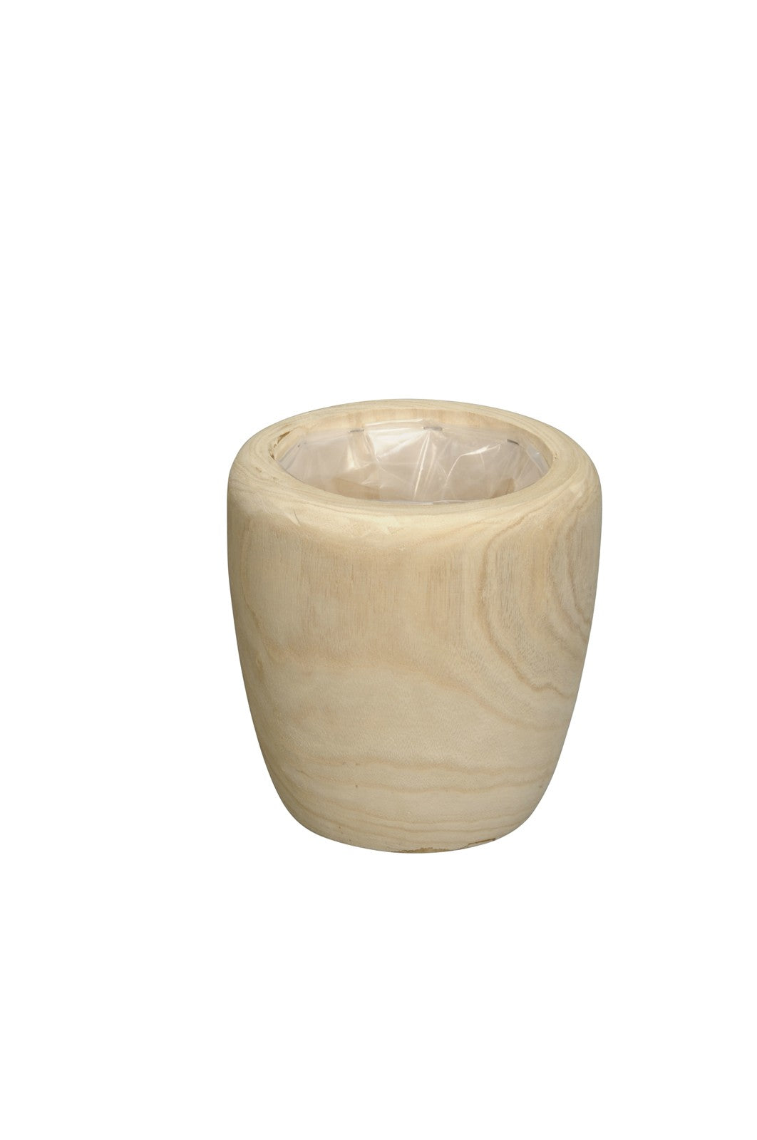 Blumentopf Holz Übertopf natur Ø21+29,5 cm H21,5+27cm 2Größen wählbar
