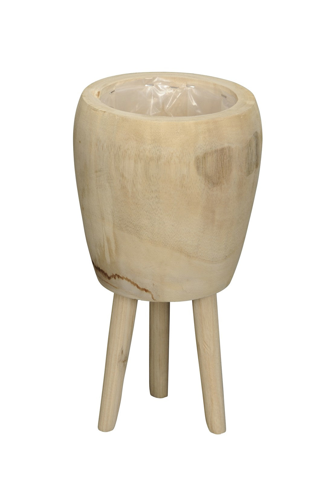 Blumentopf auf Fuß Holz natur Ø21cm H39cm Übertopf