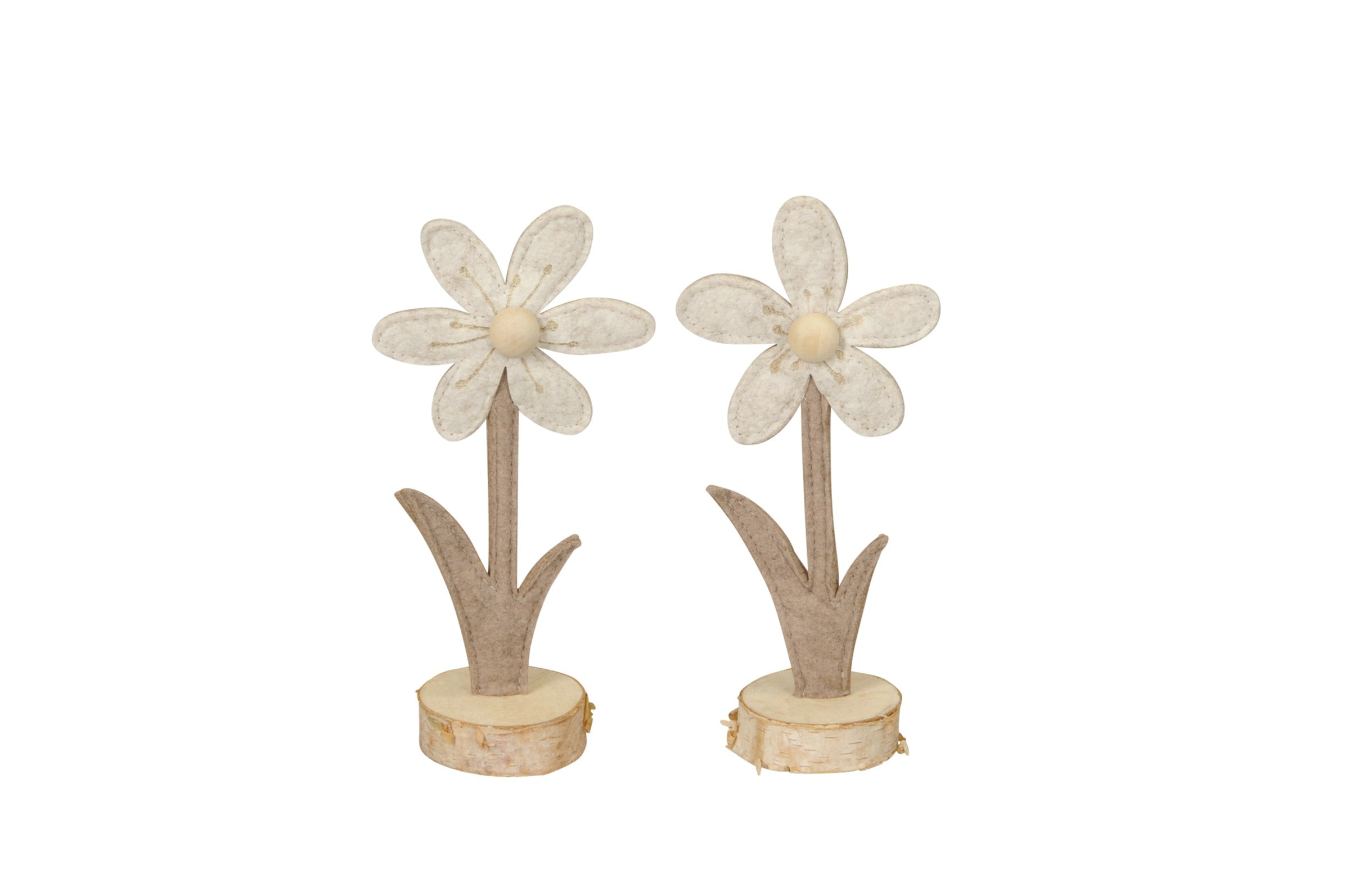 Blume natur auf Holzfuß 2sort. Fensterdeko H22+32cm 2Größen wählbar