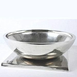 Schale Aluminium MOO auf Fuß silber Ø 40,5 cm