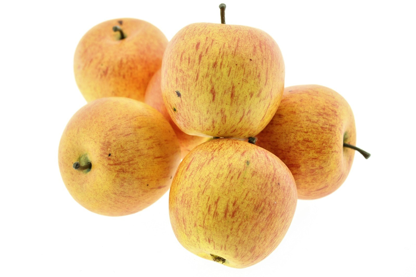 Deko Apfel orange künstlich Ø7 cm Box / 6 Stück