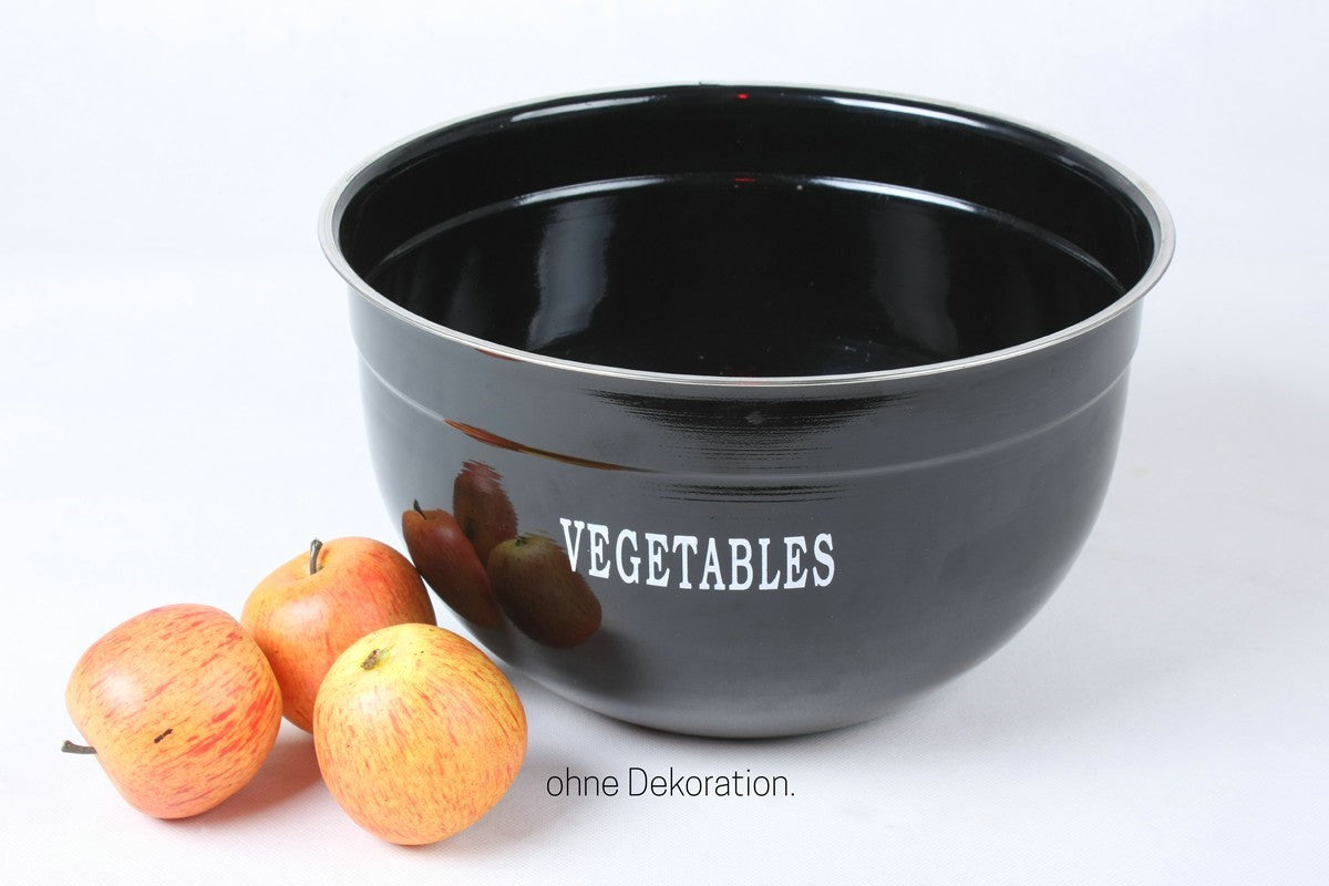 Metall Schale rund schwarz Vegetables Ø 30 cm