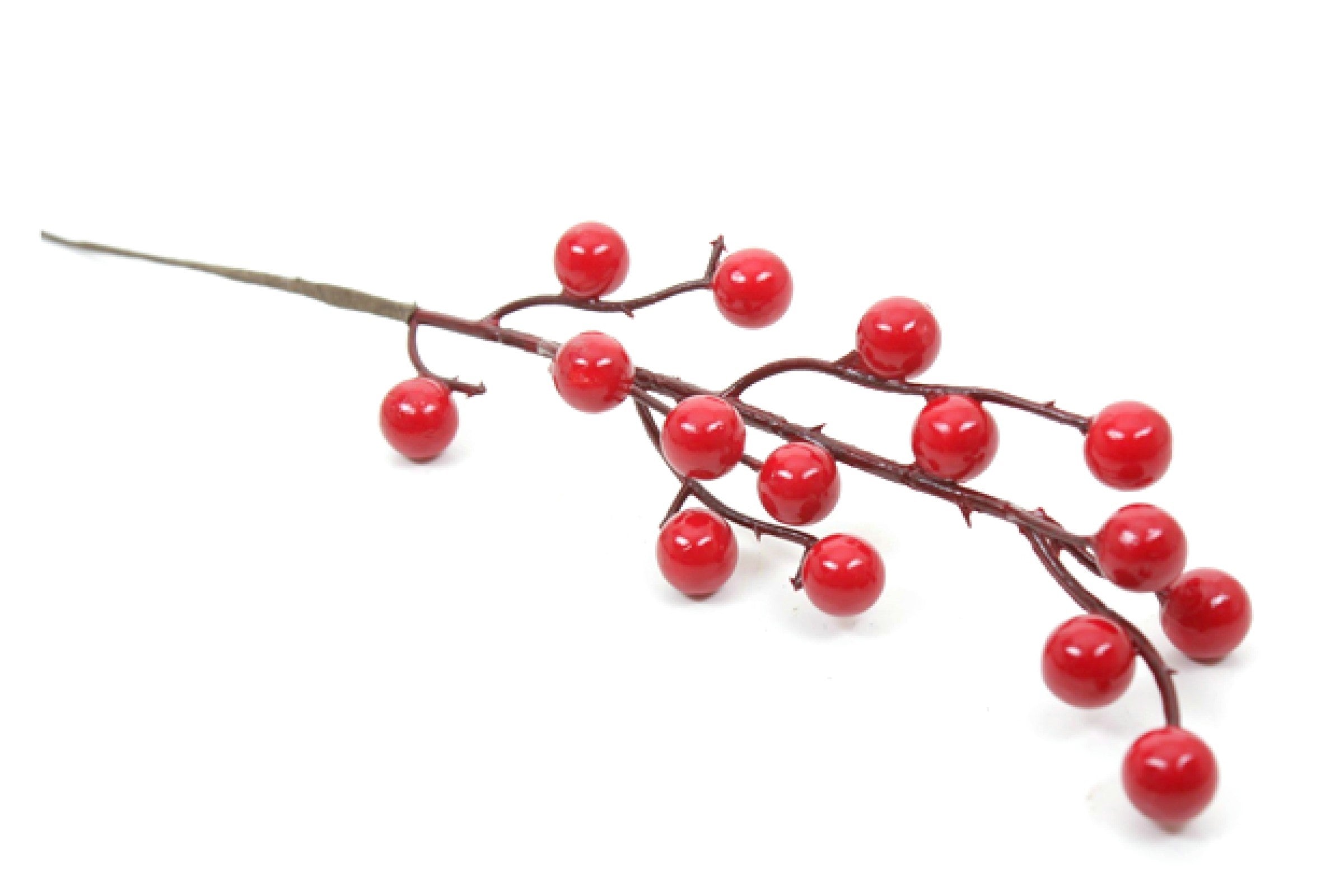 Beerenzweig rot künstlich Beutel 24Stück L28 cm