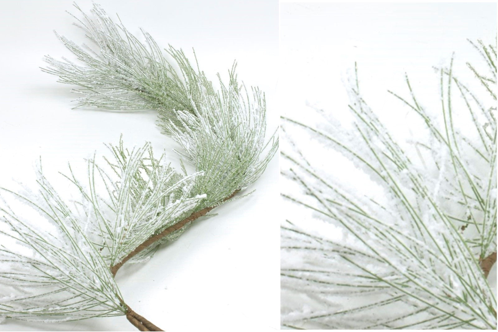 Girlande Kiefernadel-Zweig beeist Schnee grün L120cm
