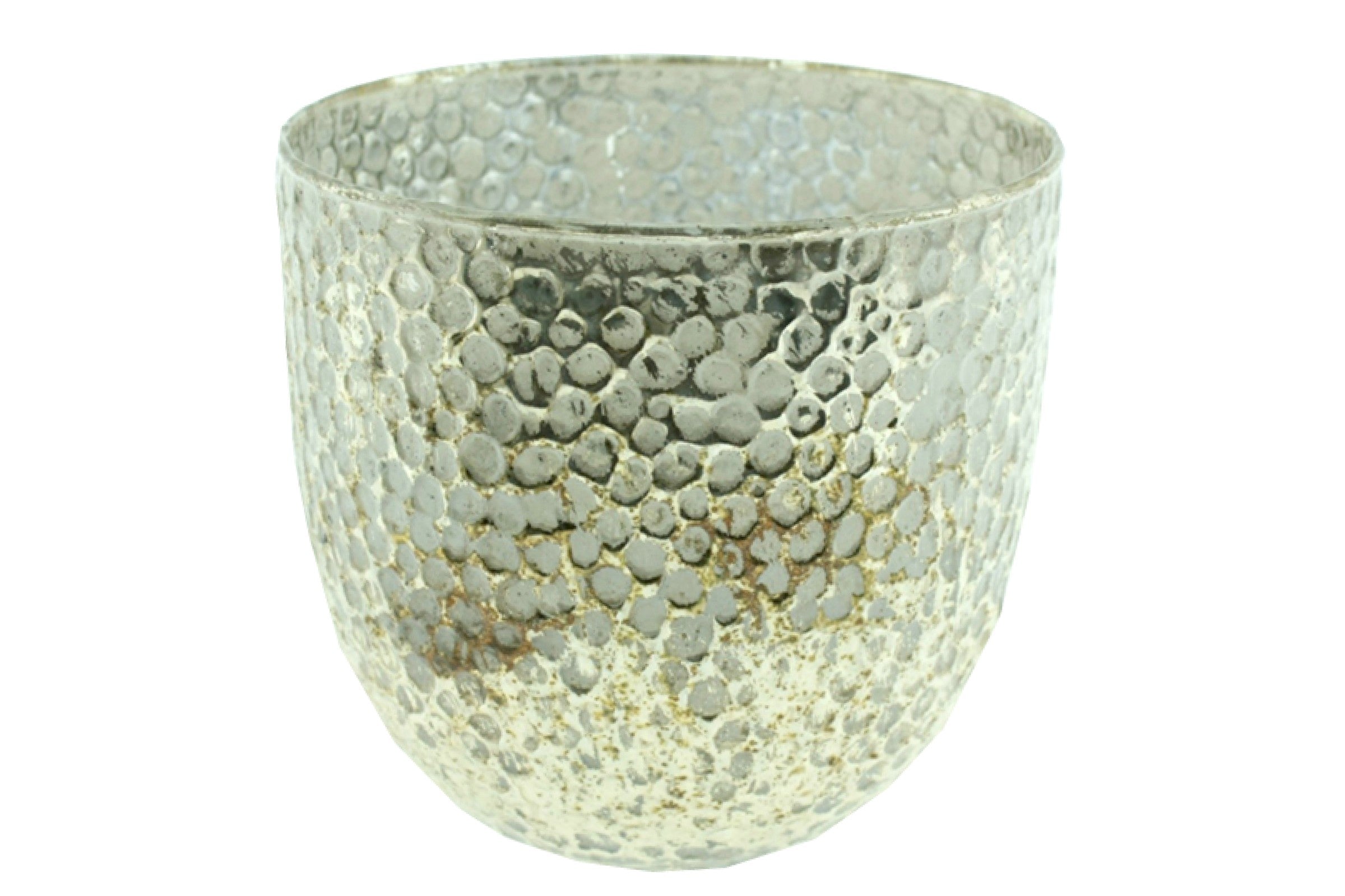 Windlicht Glas 2TONE gold/creme  Ø14cm H15cm