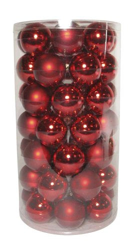 Weihnachtskugeln Ø6cm 49 Stück rot combi Christbaumkugeln