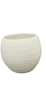 Lade das Bild in den Galerie-Viewer, Topf &quot;MITE&quot; Blumentopf weiß Übertopf Ø14,5cm + 19cm
