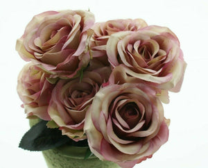 Rose 6x Madame rosa L37 cm