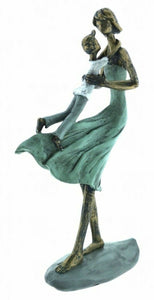 Skulptur Mutter mit Kind HILDA H28,5 cm Polyresin