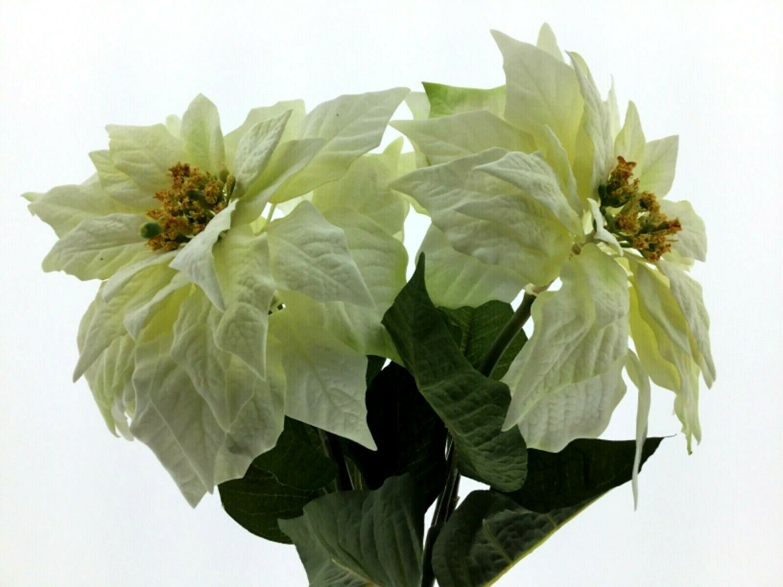 Kunstblume Weihnachtsstern L54cm creme 2Stück