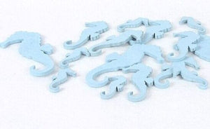 18 Streuteile Streudeko Seepferd Deko hellblau 15/10/6cm Maritim